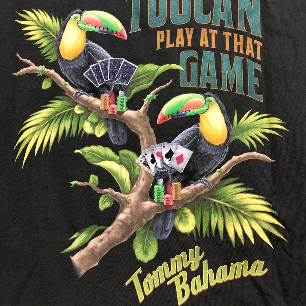 Charcoal Tommy Bahama t-shirt Toucan Size M